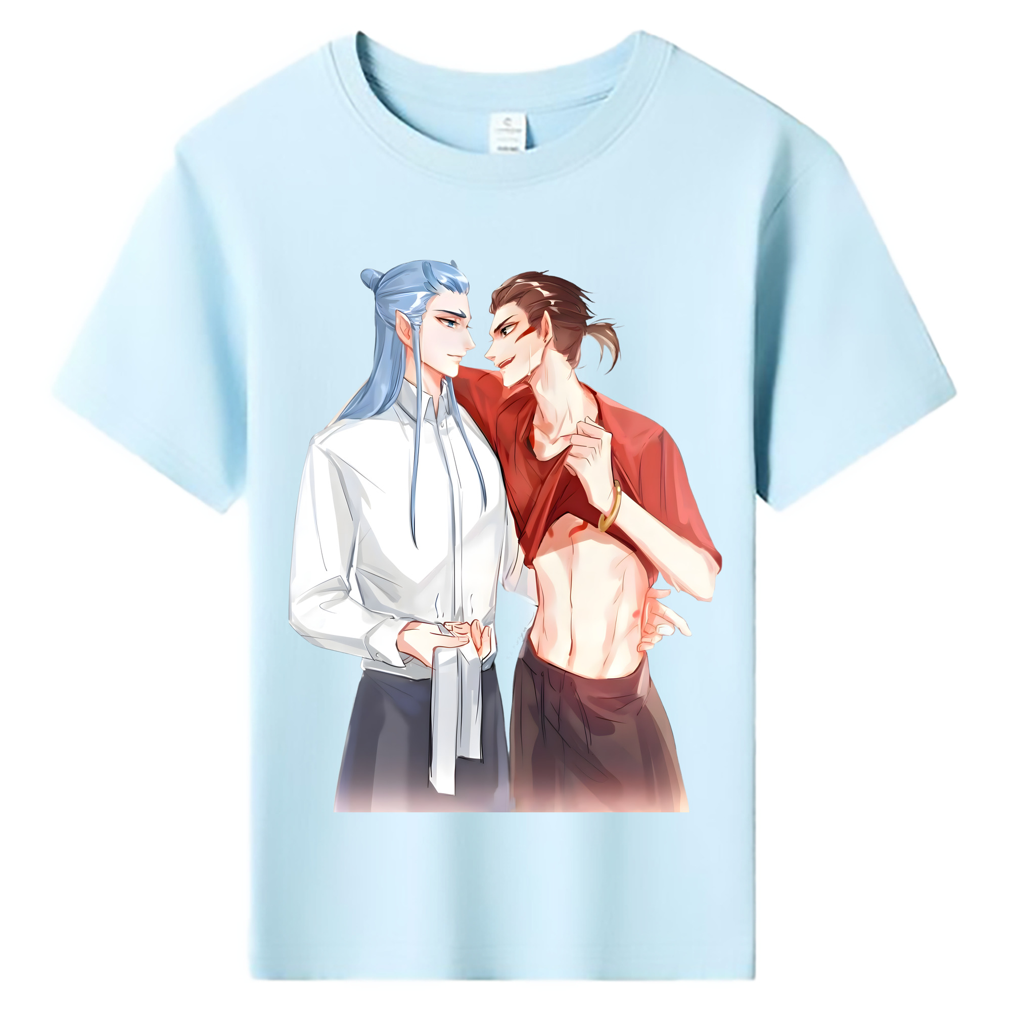 （画像用） Ne Zha 2 ナタ 魔童の大暴れ 綿100％キッズTシャツ（フロントプリント）